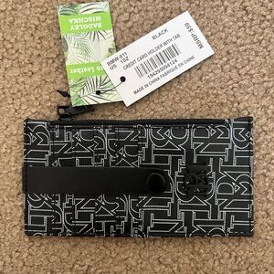 Badgley Mischka Black and White Credit Card Holder with Tab